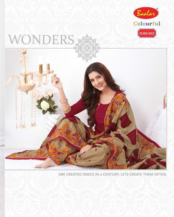 Baalar Colourful 9  Readymade Fancy Pure Cotton Printed Patiyala Cotton Designer Casual Dress Collection 